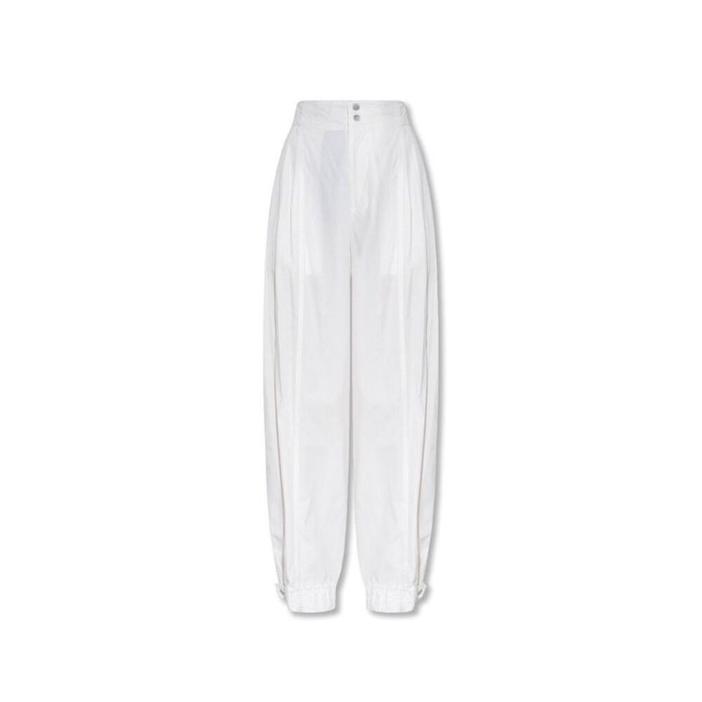 Bottega Veneta White Cotton Casual Women's Pants